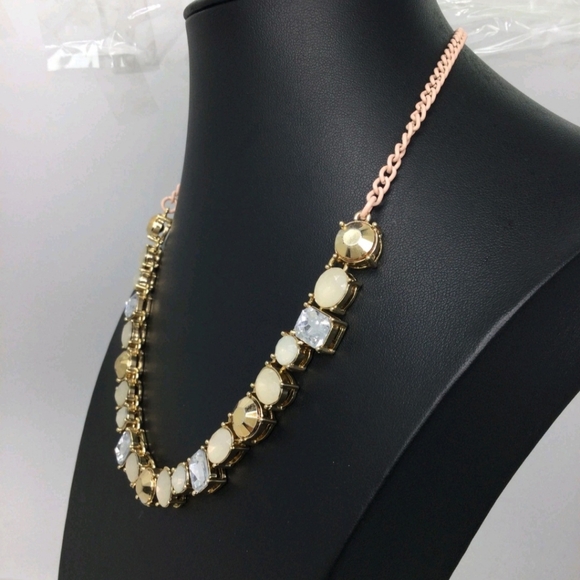 J. Crew Rhinestone Geometric Necklace - Picture 2 of 5